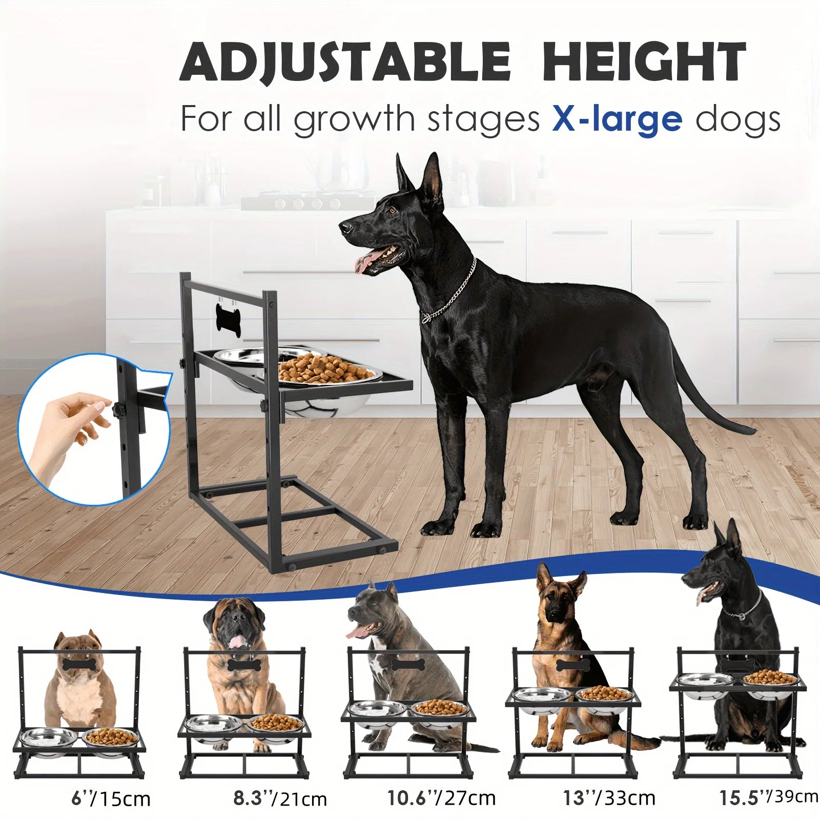 Adjustable Elevated Dog Bowls