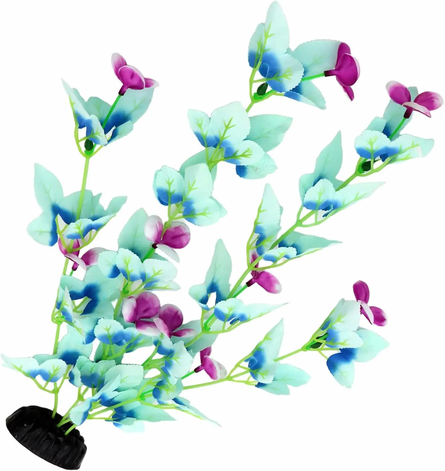 16 Inch Aquarium Fish Tank Plant Decor, 2 Pack Silk Plants for Betta Fish Tank Decoration