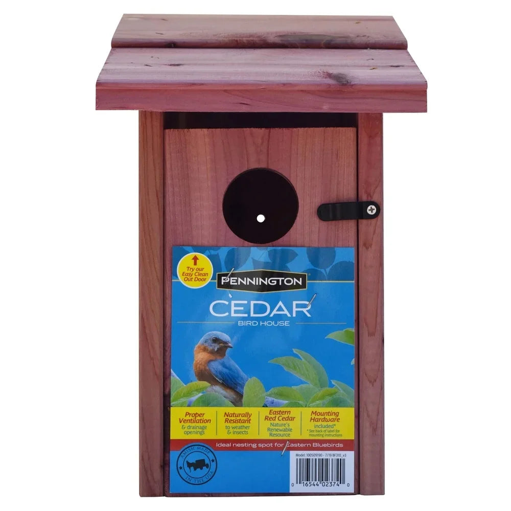 Red Cedar Bluebird House Outdoor Nesting Box
