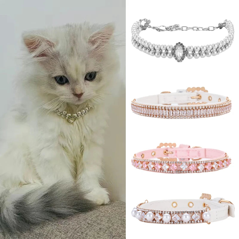 Luxury Pearl Necklace Rhinestone Collar