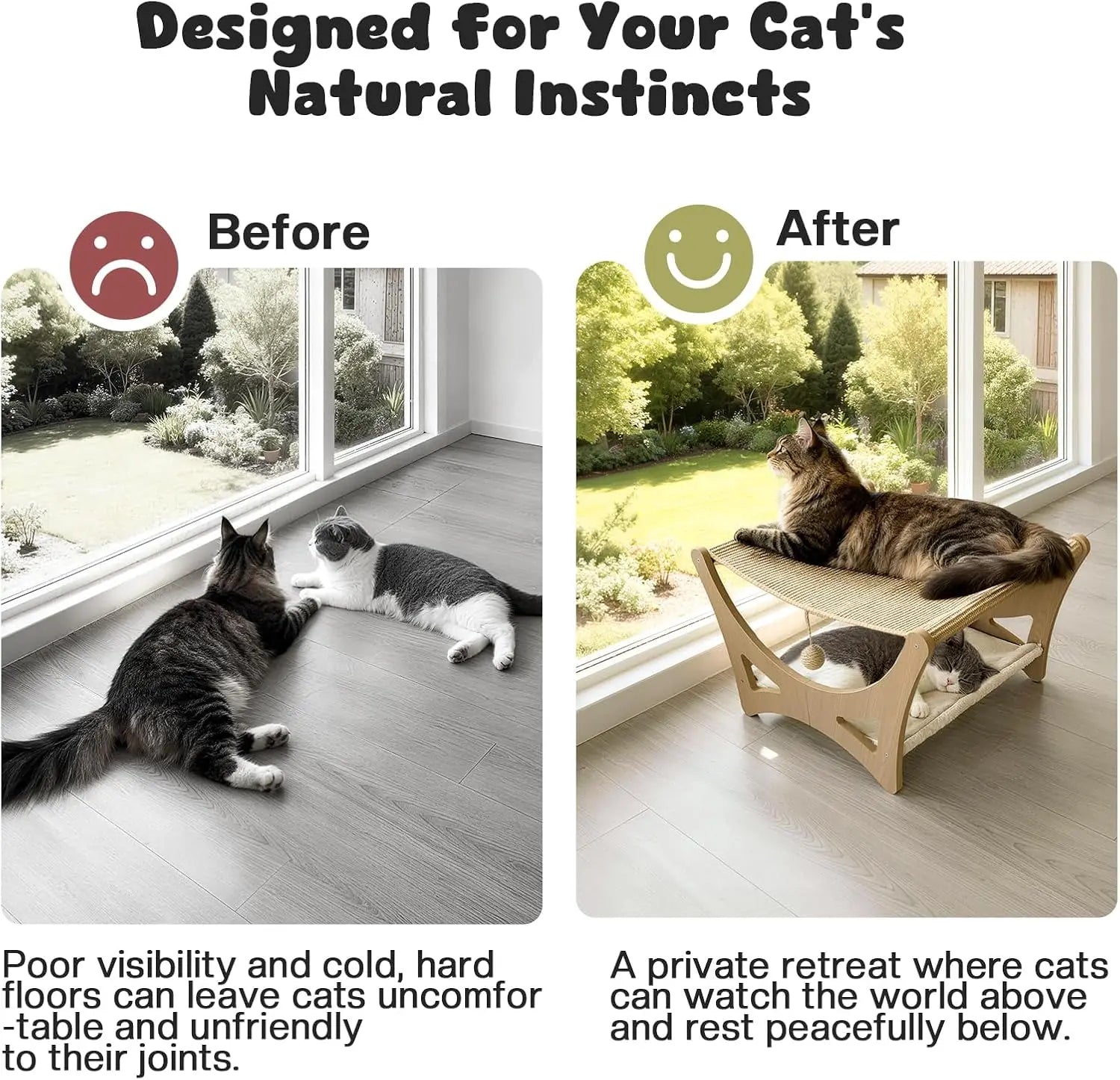 Hammock Bed with Scratching Mat