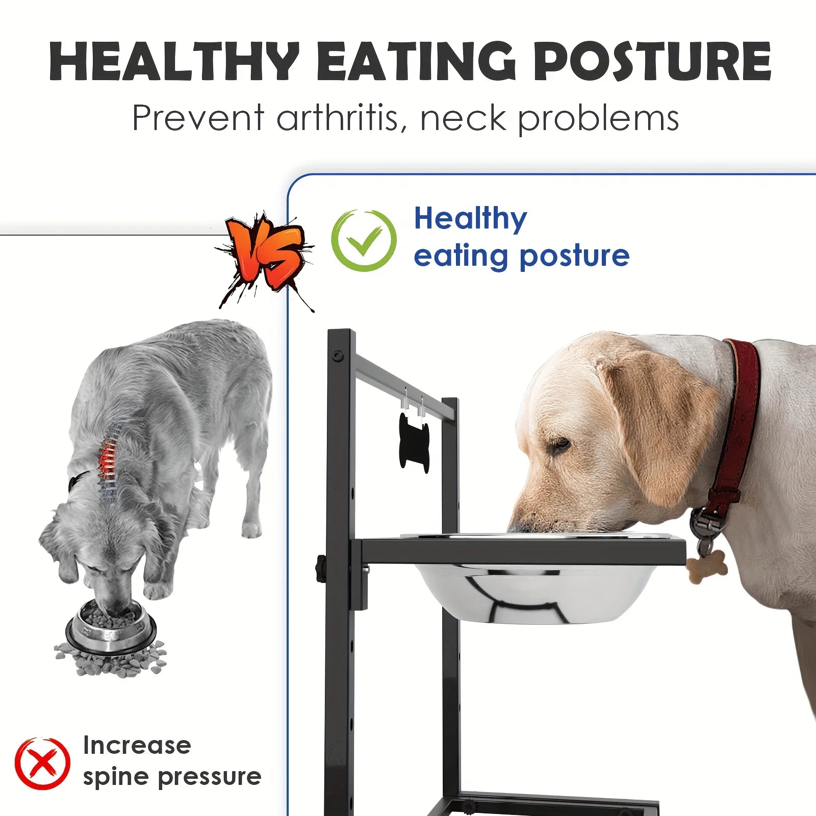 Adjustable Elevated Dog Bowls