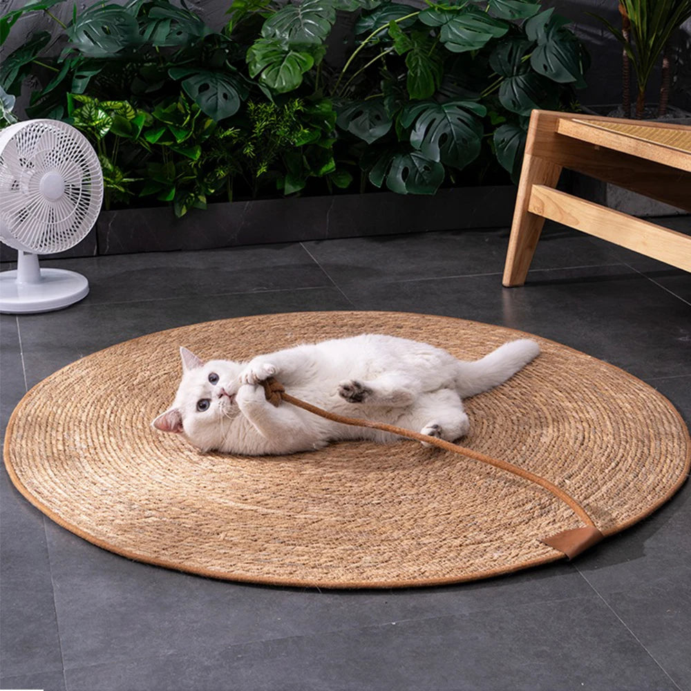 Cat Scratching Board Rattan Mat