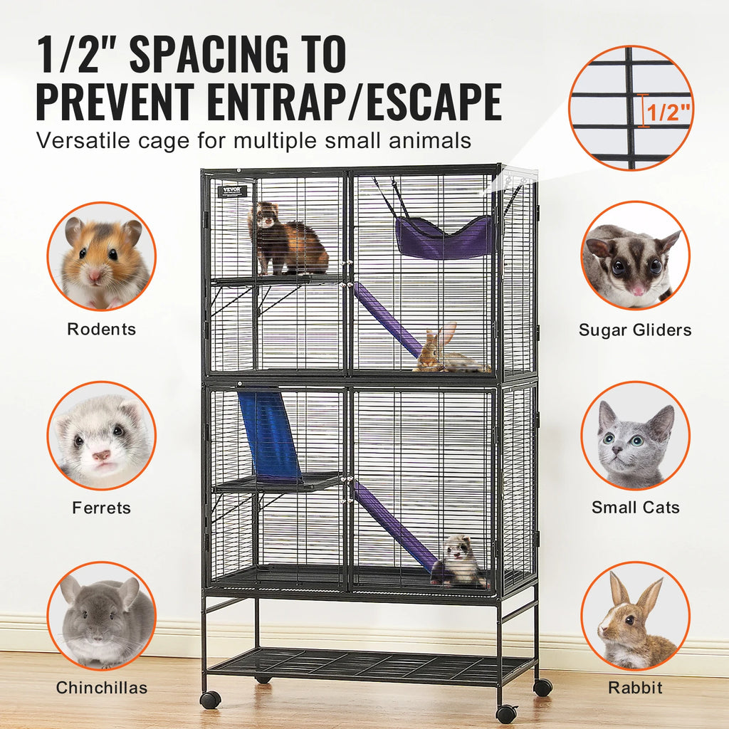 4-Tier Rolling Metal Cage