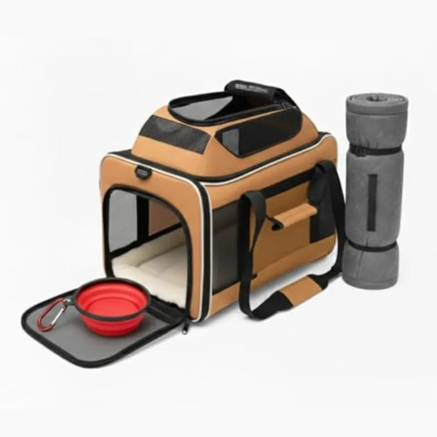 Airline Approved Pet Carrier for 2 Small Medium Pets