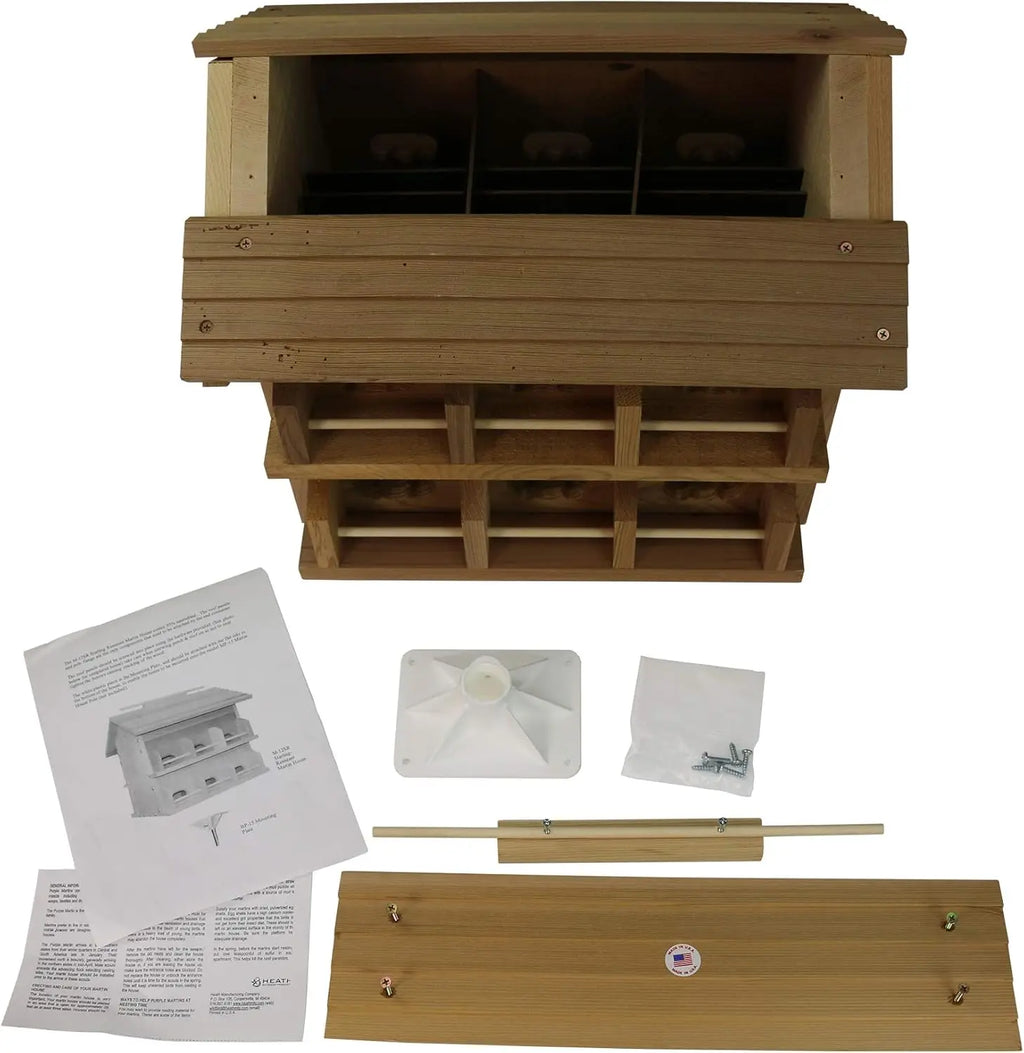 12 Room Martin Bird House for Starling
