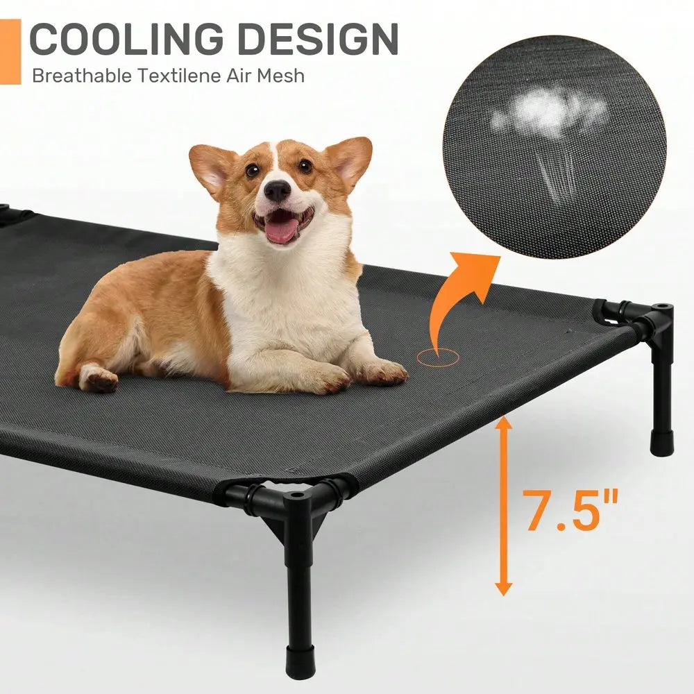 Outdoor Dog Cot With Canopy