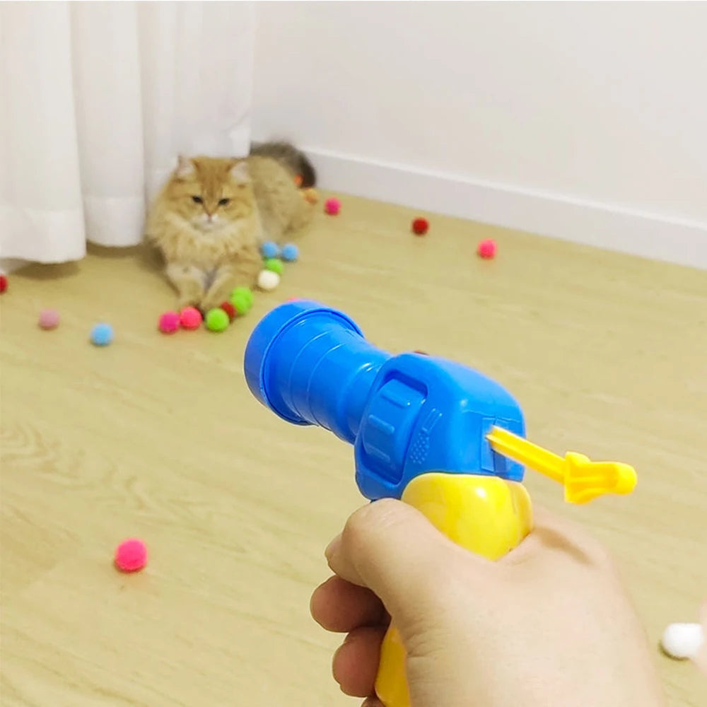 Cat Plush Ball Shooting Gun