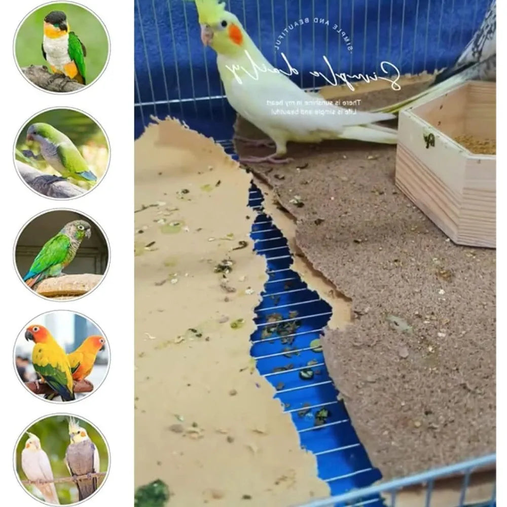 100PCS Gravel Liner Paper for Bird Cage