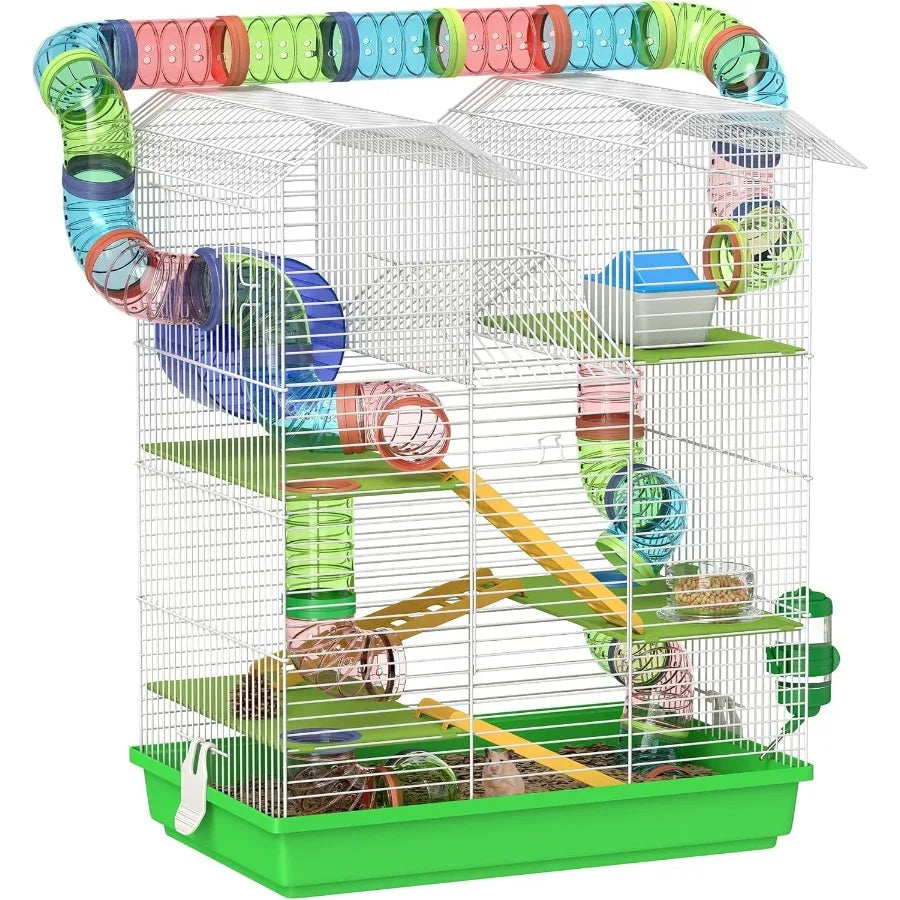 5 Tier Hamster Cage with Tubes and Tunnels