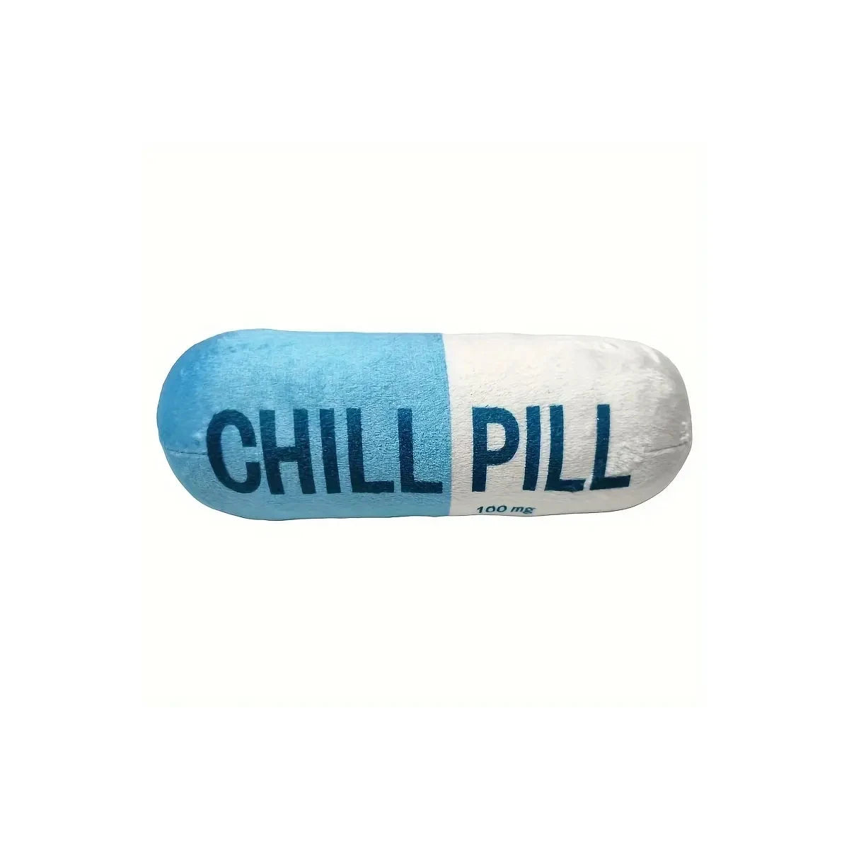 Interactive Plush Pill-Shaped Dog Toy with Squeaker