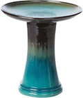 Atlantis Glazed Ceramic Bird Bath