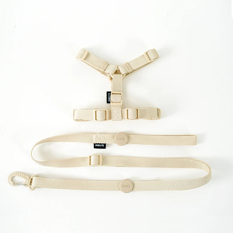 Reflective Adjustable Harness Collar Leash Set