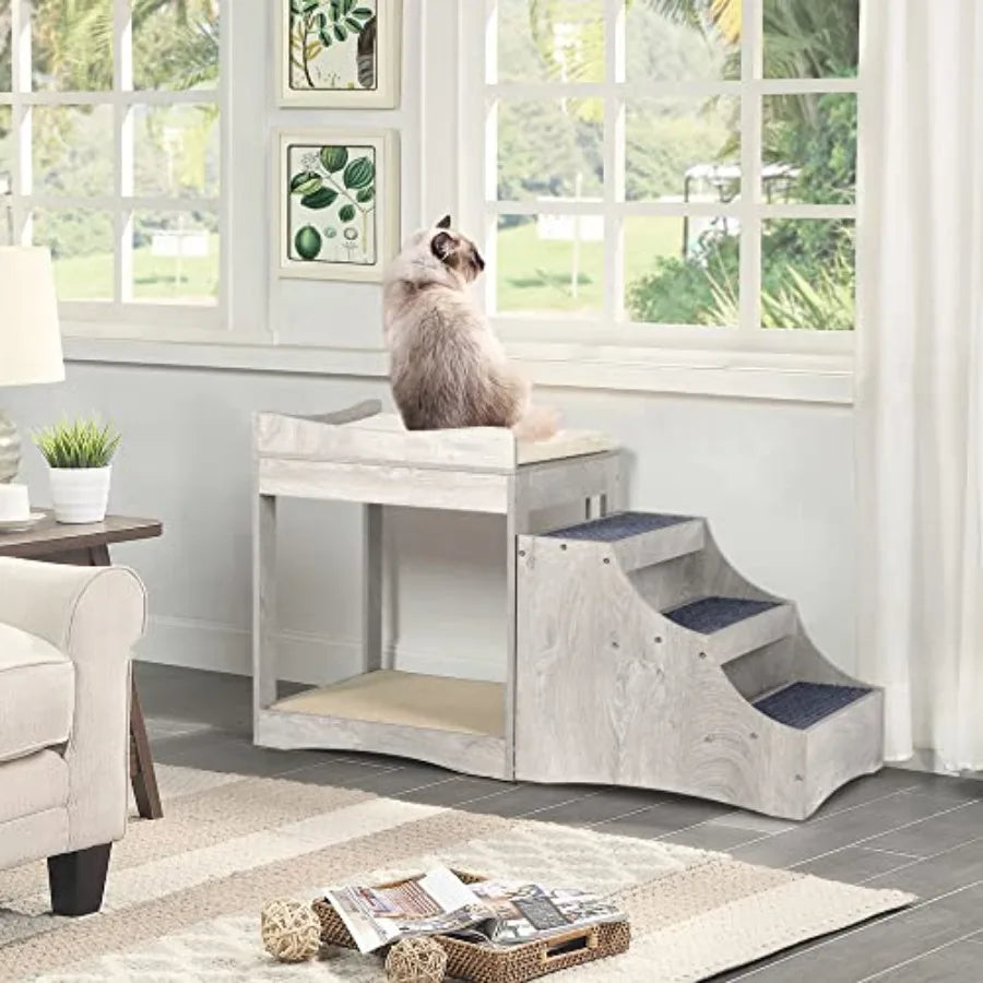 Pet Bunk Bed with Removable Stairs