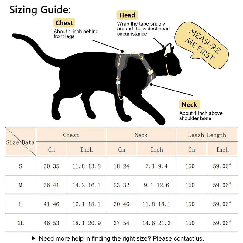 Reflective Harness and Leash Sets Breathable Mesh