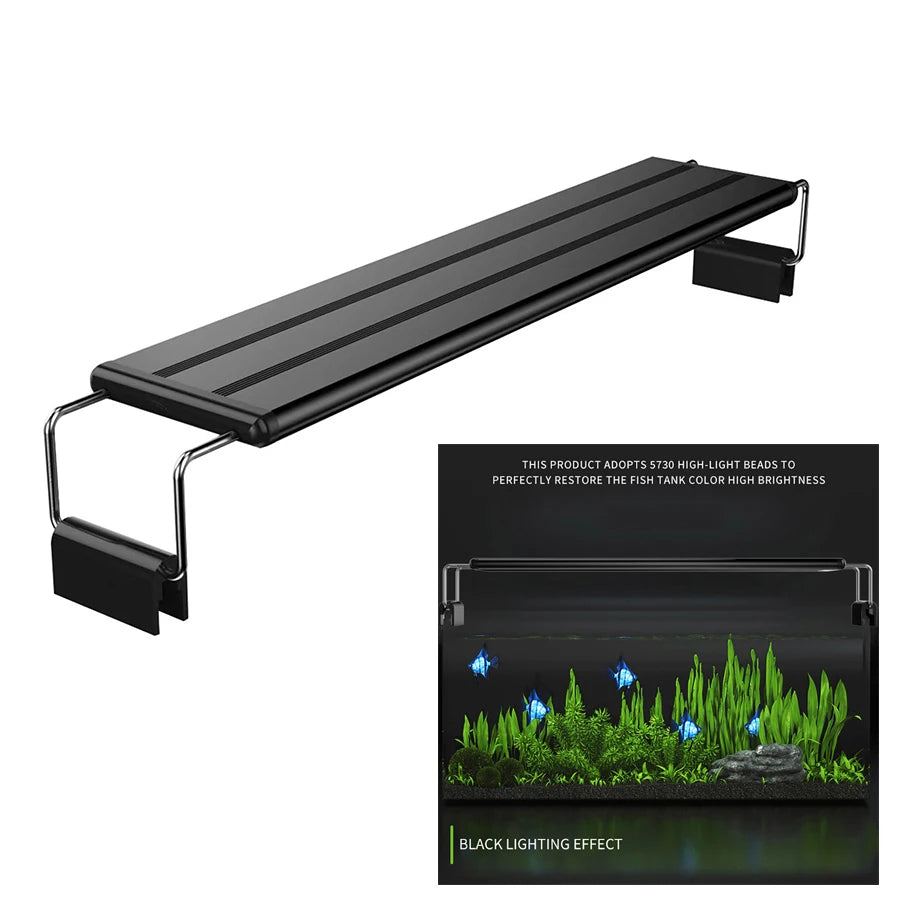 38cm 5W LED Aquarium Light For Plants Adjustable 3 Colors Extendable Fish Tank Light Suitable For 40-50cm Fish Tanks