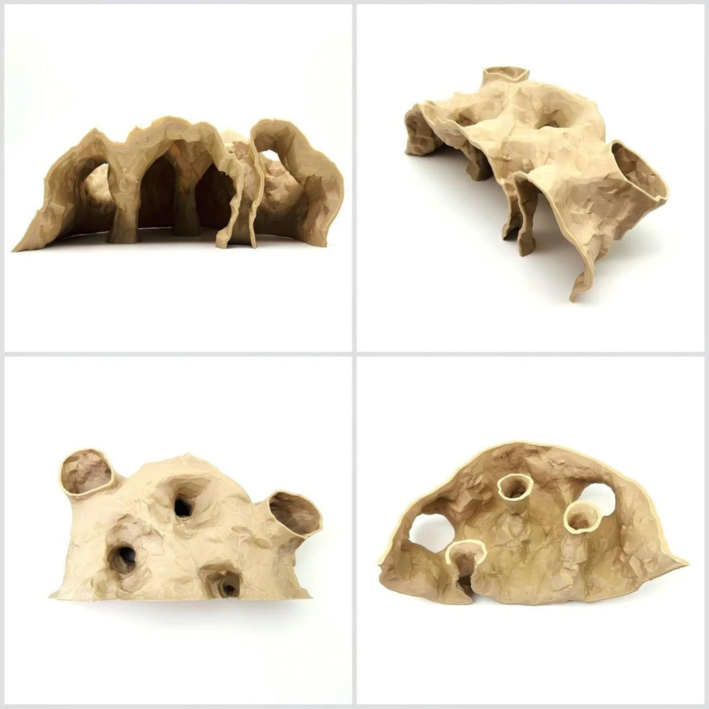 Gravel Tunnel Cave for Aquarium Decor Natural Curve Design Fish Hideout with Smooth Surface for Tropical Fish Tank Ornament