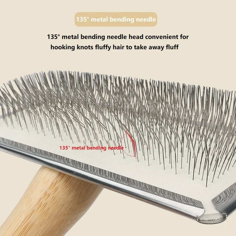 Solid Wood Pet Comb Hair Remover