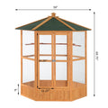 Hexagonal Outdoor Wooden Aviary