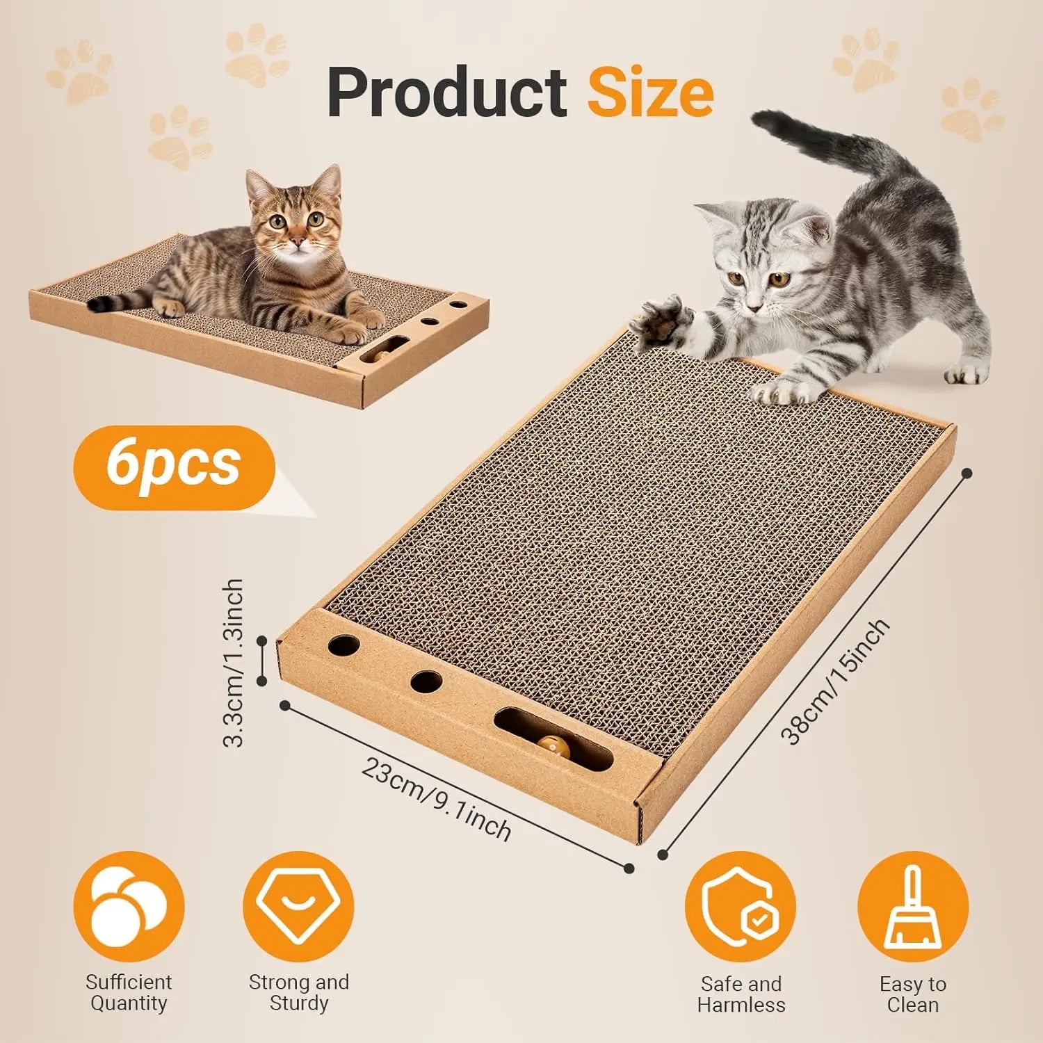 6 Pcs Cat Scratching Board