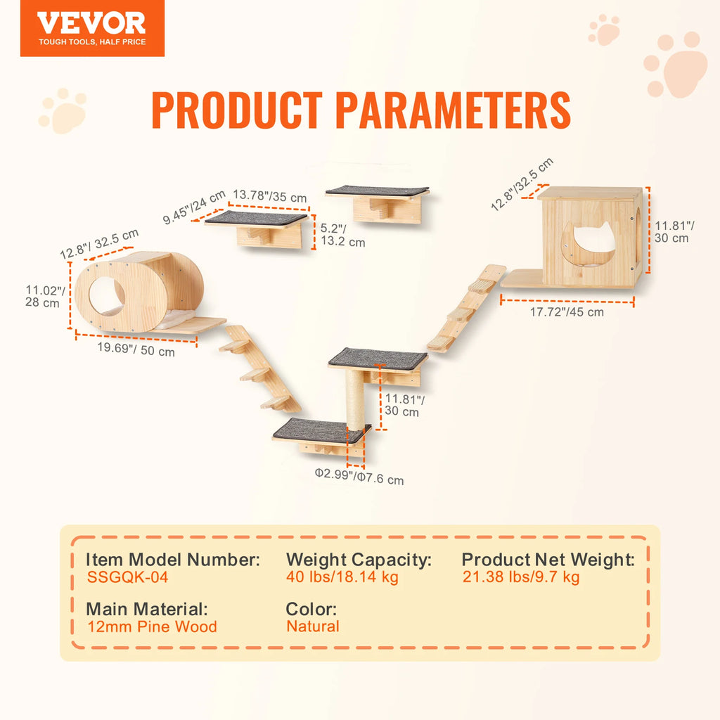 Wall Mounted Cat Shelves Cat