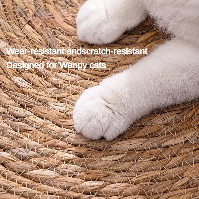 Cat Scratching Board Rattan Mat