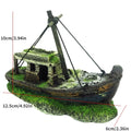 Aquarium Fish Tank Landscape Wreck Ship Decor Resin Boat Ornament Aquarium Accessories Decoration