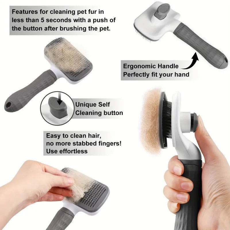 Self Cleaning Pet Grooming Brush