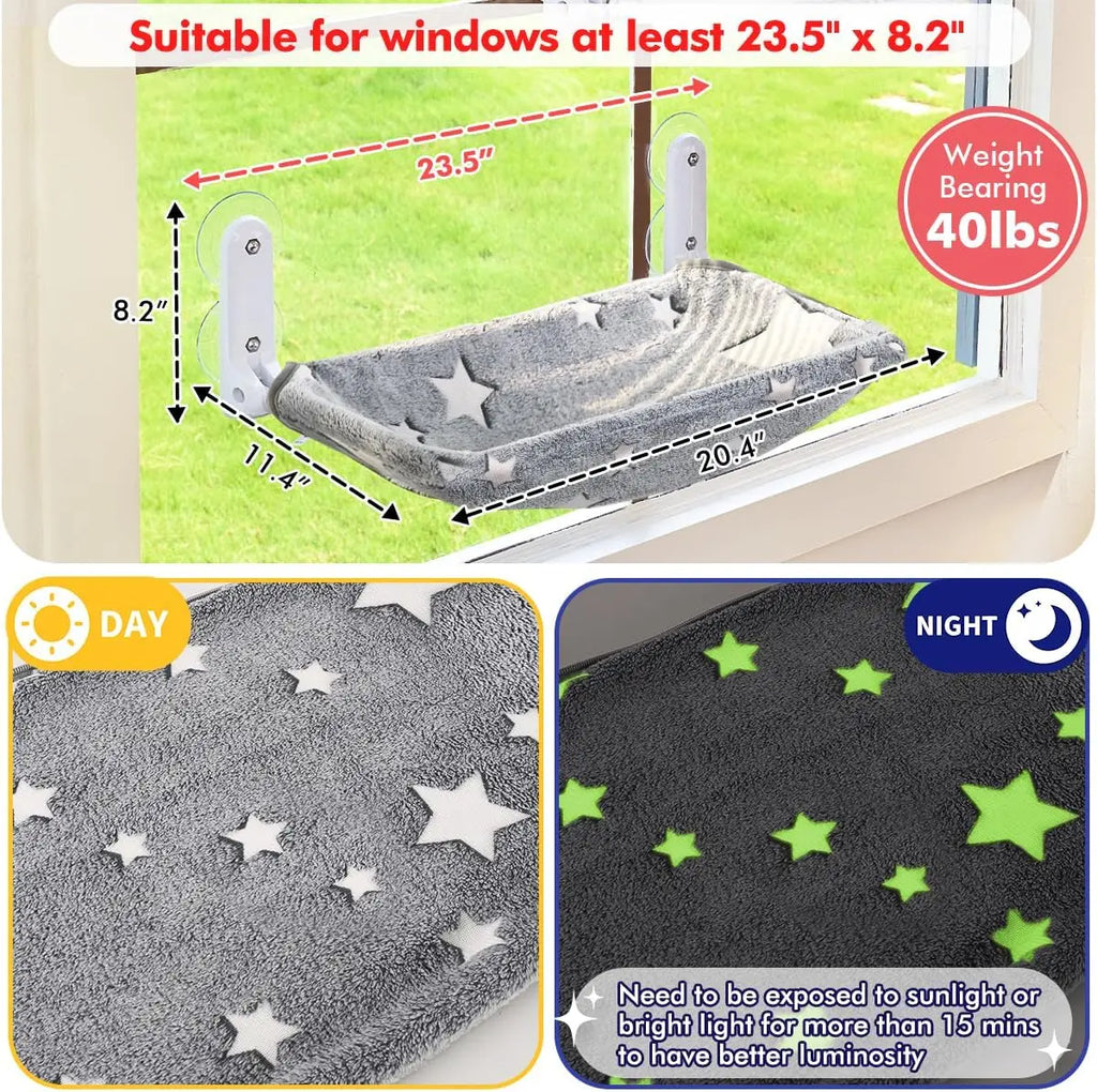 Glow in The Dark Pet Window Perch