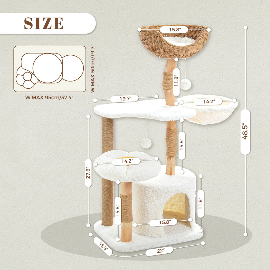 Solid Wood Cat Tree