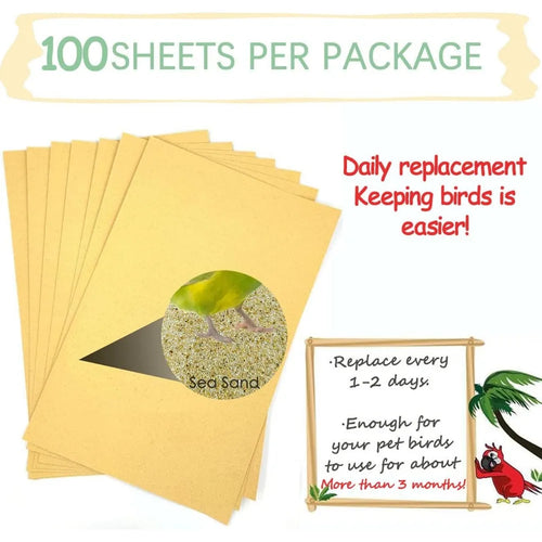100PCS Gravel Liner Paper for Bird Cage