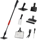 7-in-1 Aquarium Cleaning Kit with Adjustable Long Handle,Sponge Brush,Scraper,Tube Brush,Gravel Rake for Fish Tank Maintenance