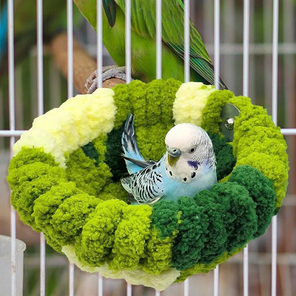 Bird's nest plush round sleeping bed