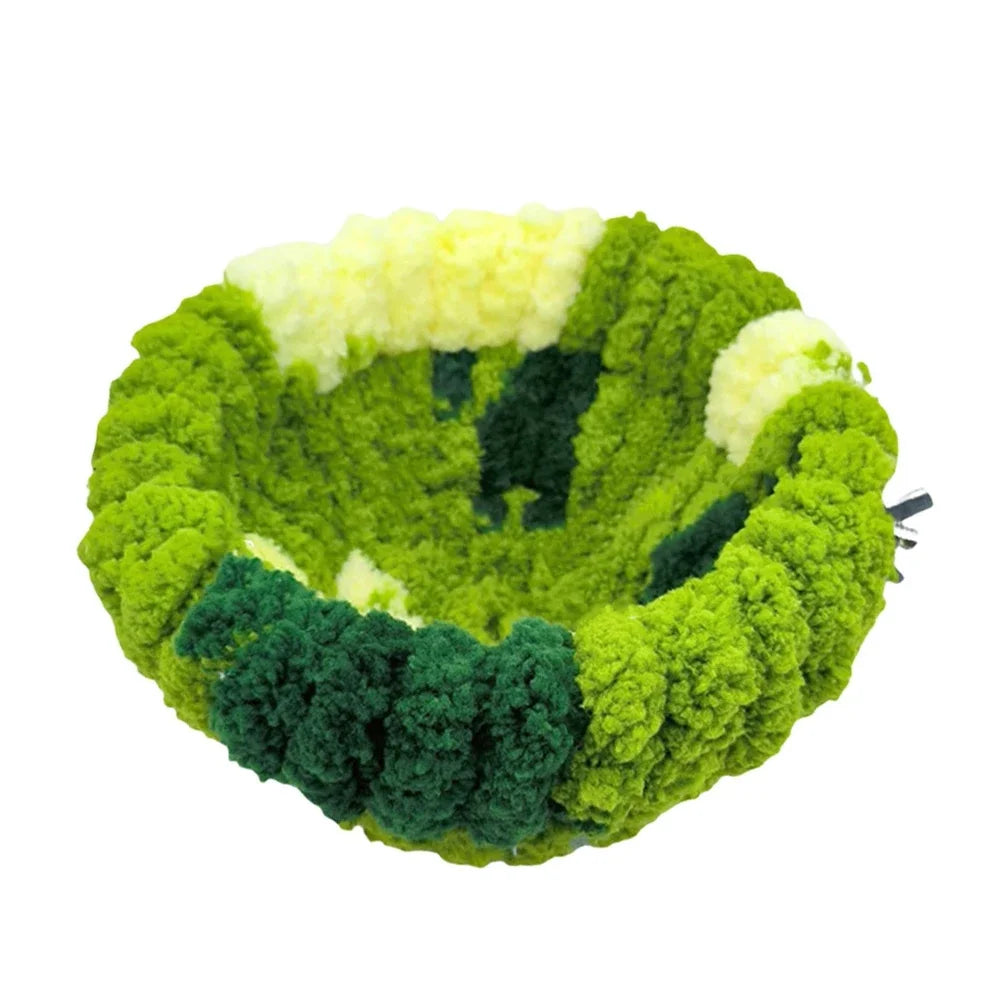 Bird's nest plush round sleeping bed