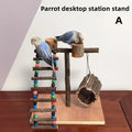 Solid Wood Parrot Training Bird Stand