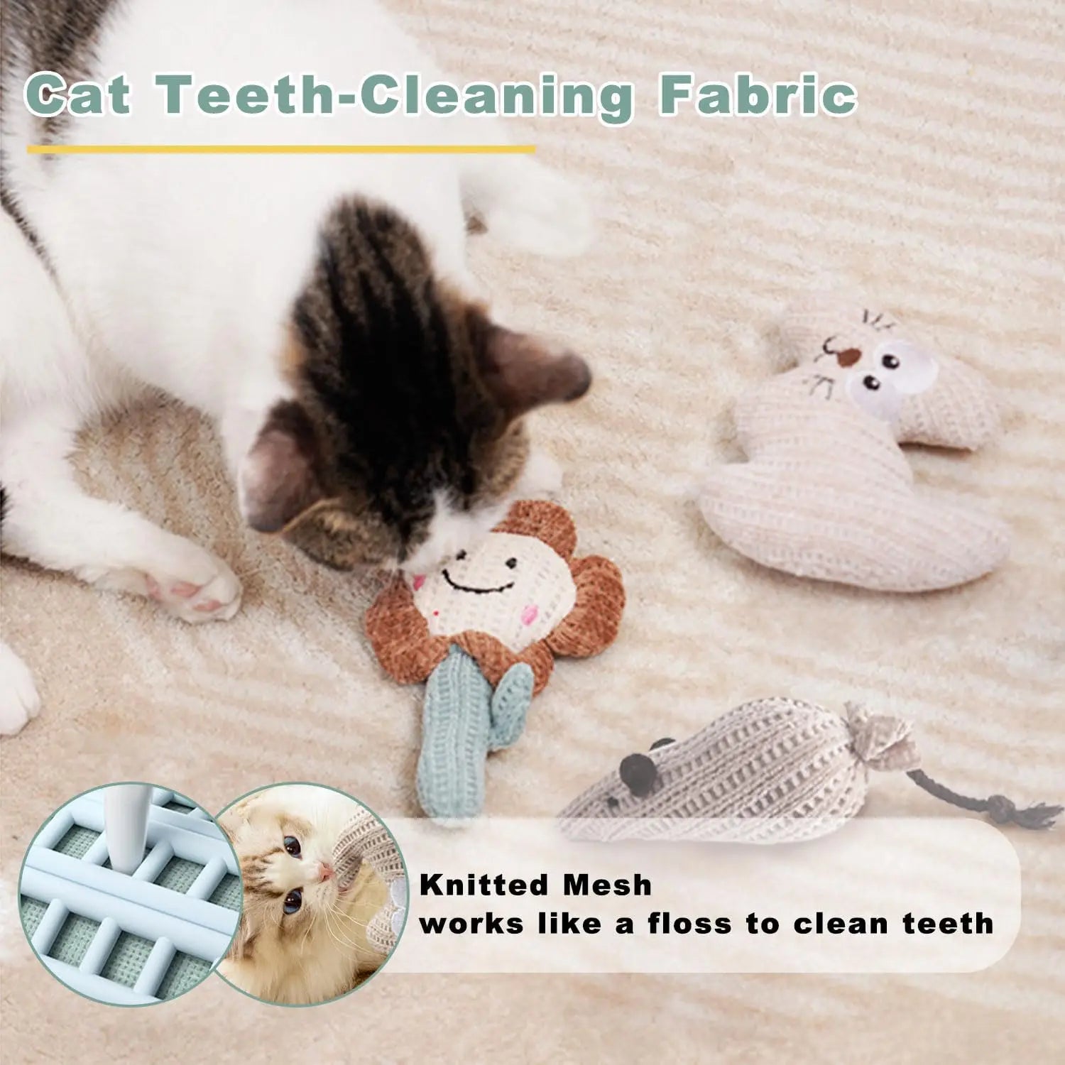 7-in-1 Interactive Cat Toy with Suction Cup