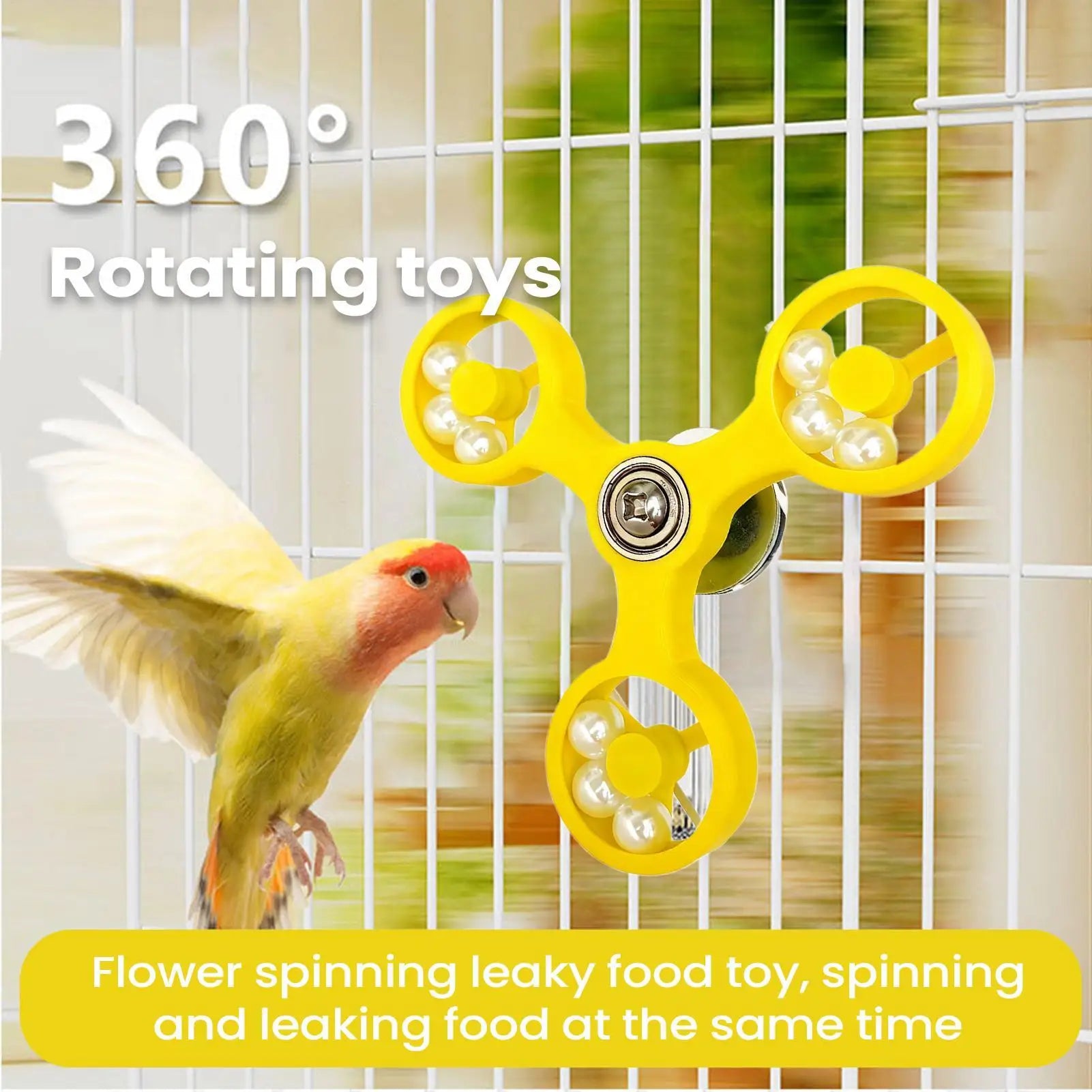 Parrot toy, fun spinning windmill, Chew Toy