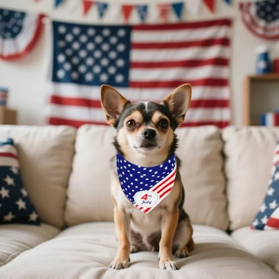10PCS Pack Holiday Dog Bandanas