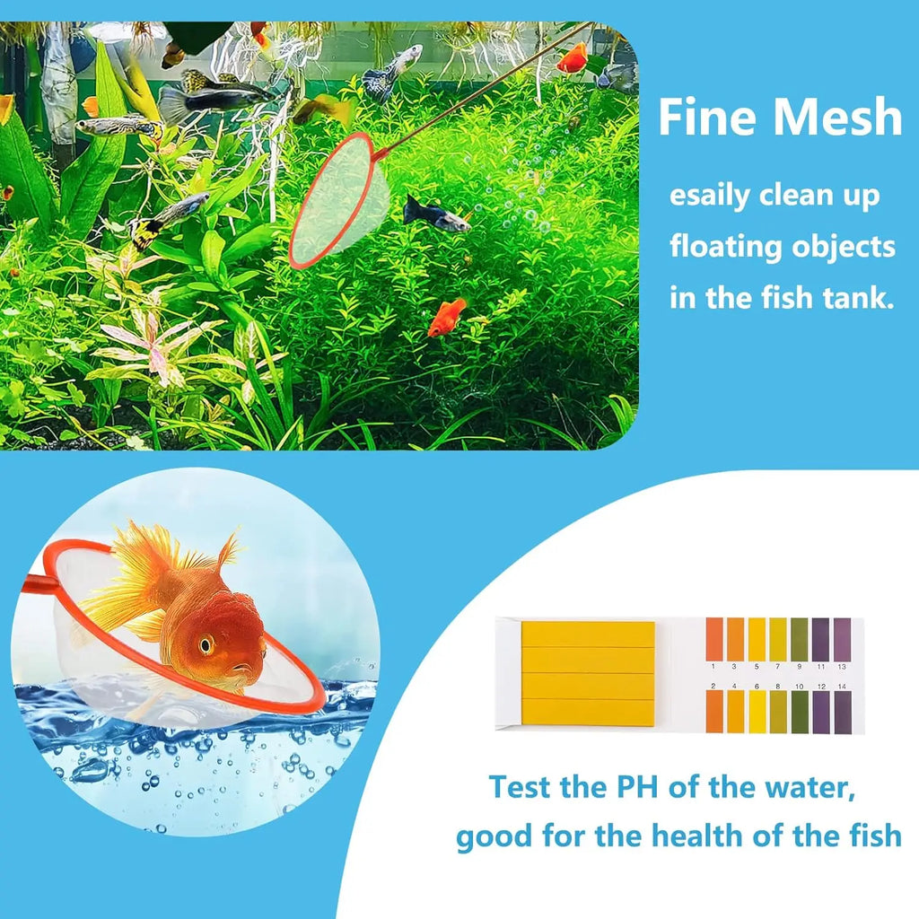 6-Piece Aquarium Cleaning Kit with Algae Scraper for Glass Tanks, Feeder Tools and Plant Cleaner