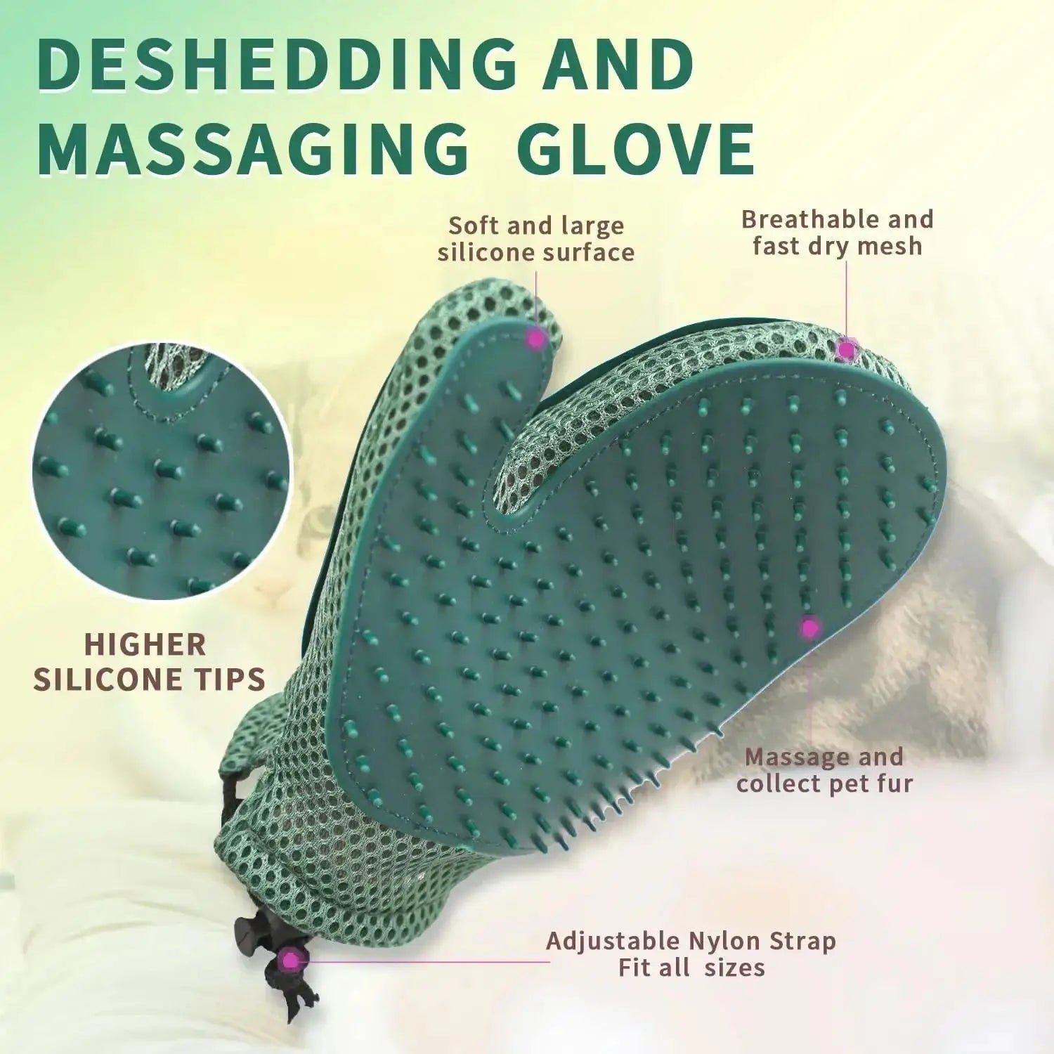 1pc 2 in 1 Hair Glove & Pet Fur Remover