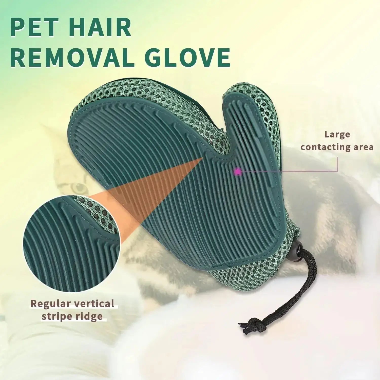1pc 2 in 1 Hair Glove & Pet Fur Remover