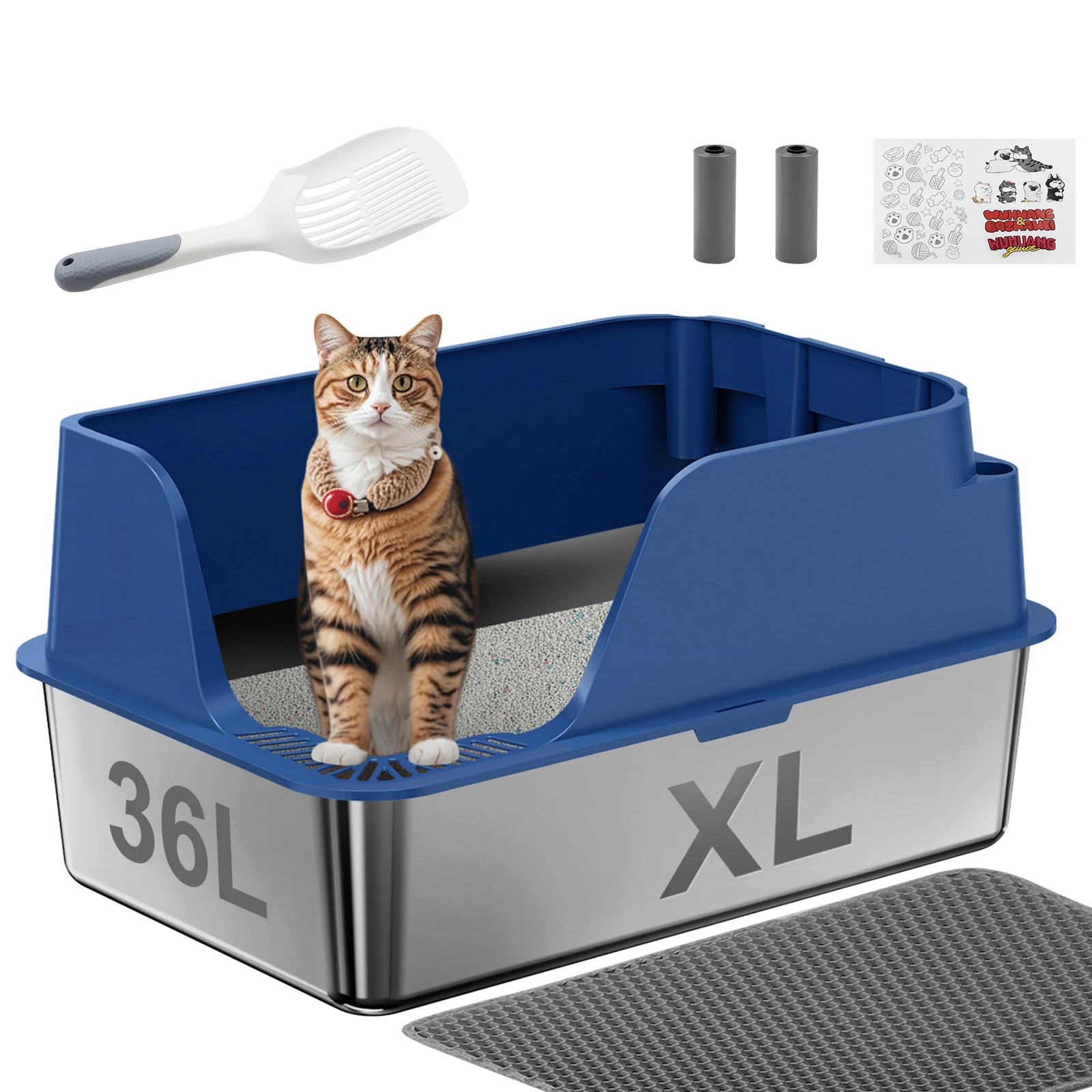 Stainless Steel Cat Litter Box