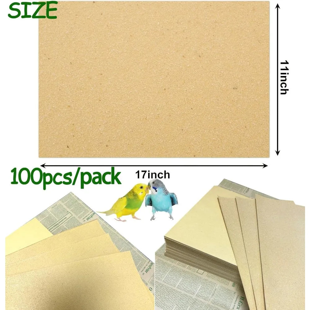 100PCS Gravel Liner Paper for Bird Cage