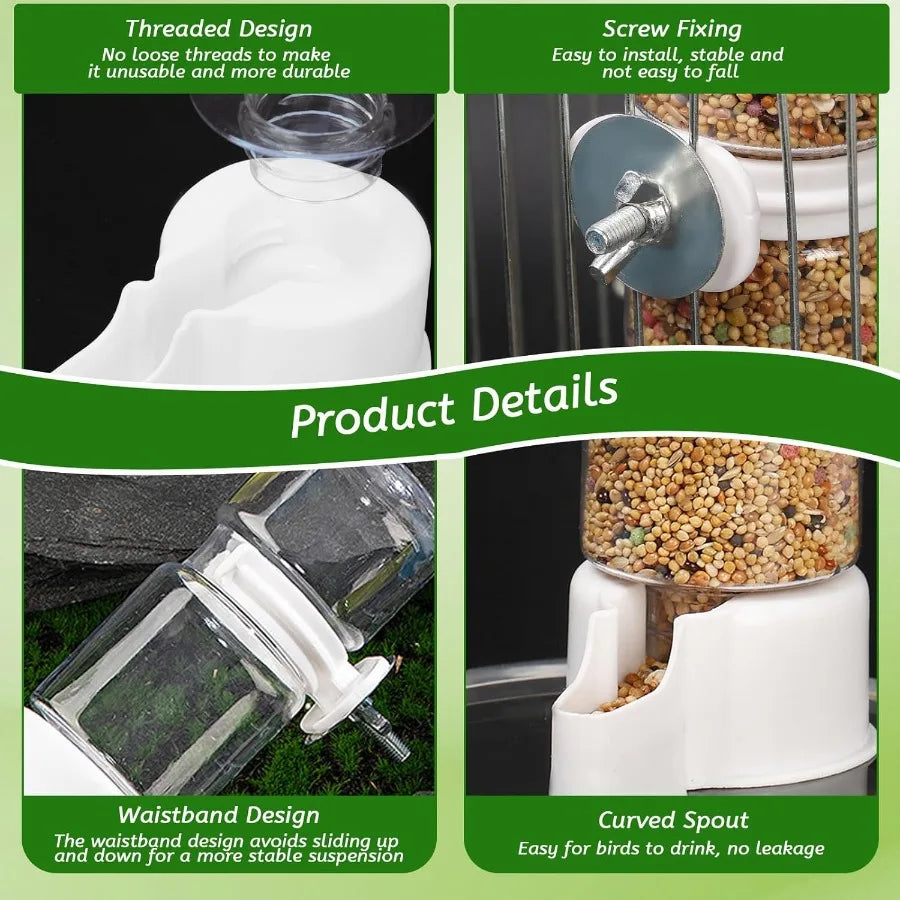 Automatic Bird Feeder for Cage Hanging