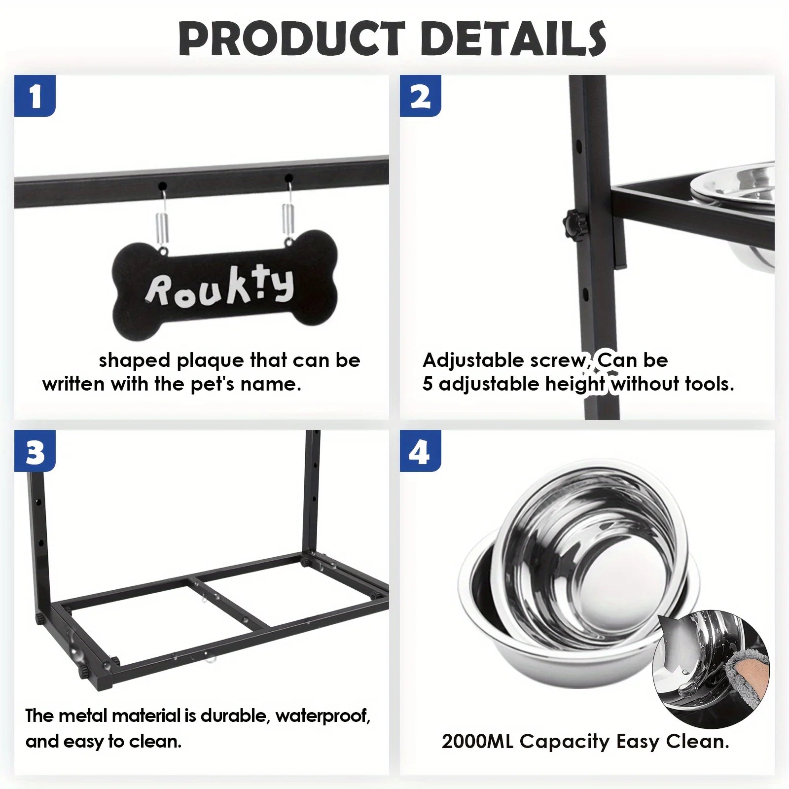 Adjustable Elevated Dog Bowls