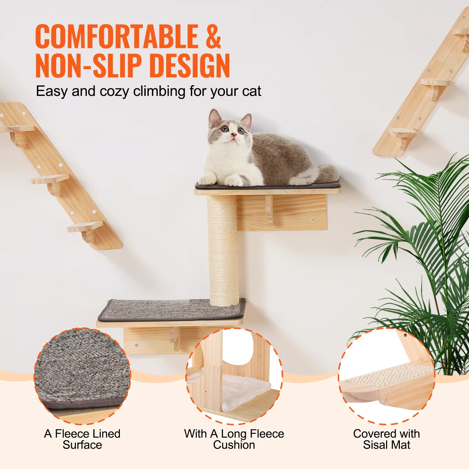 Wall Mounted Cat Shelves Cat