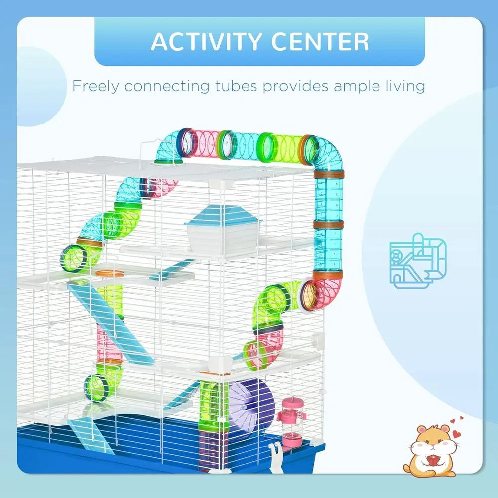 5-Tier Hamster Cage with Tubes, Tunnels