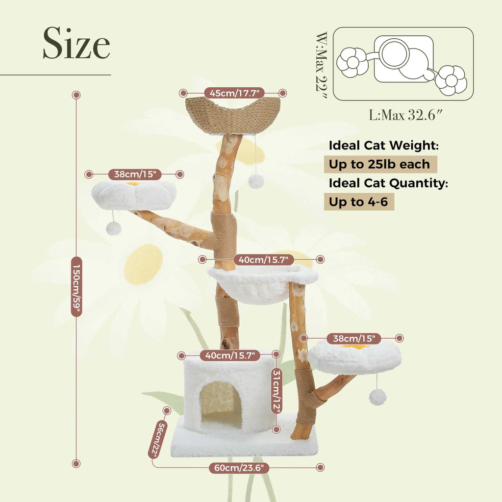 Solid Wood Cat Tree