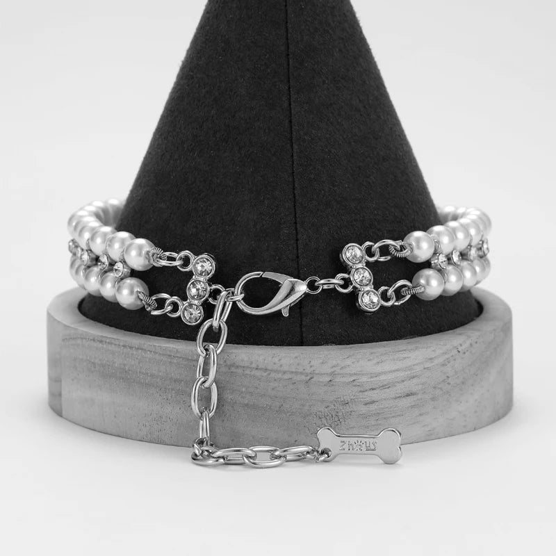 Luxury Pearl Necklace Rhinestone Collar