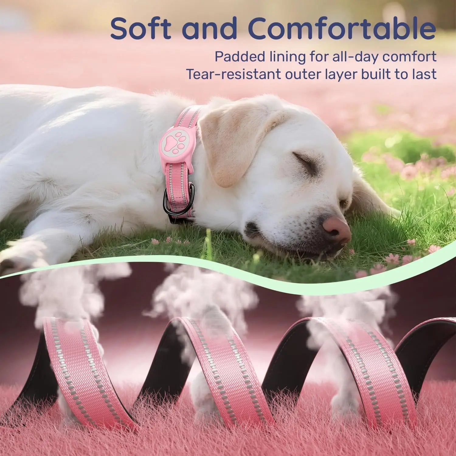 Reflective Ultra-Durable Nylon Padded with QR Code Buckle